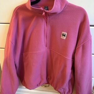 Old Navy Pink Women's Sherpa Quarter Zip